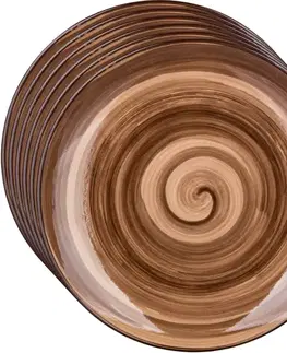 Taniere Banquet Súprava 6 dezertných tanierov Palas 21,5 cm, hnedá