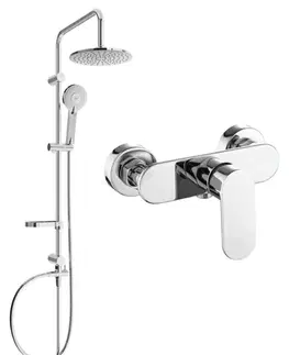 Sprchy a sprchové panely MEXEN/S - Carl sprchový stĺp vrátane sprchovej batérie Milo, chróm 71340240-00
