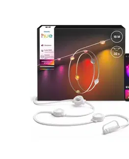 LED osvetlenie Philips - LED RGBW stmievateľný vonkajší svetelný reťazec Hue FESTAVIA 32×LED 18 m IP65 872110307850600