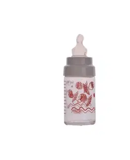 Dojčenské fľaše Kinekus Fľaša kojenecká sklenená 125 ml mix dekor