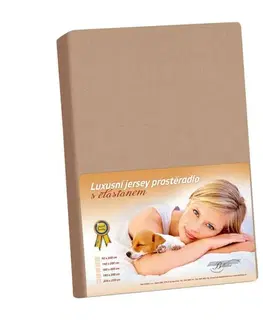 Plachty Bellatex Jersey prestieradlo s elastanom kávová,, 160 x 200 cm