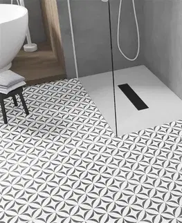 Vane MEXEN/S - Toro obdĺžniková sprchová vanička SMC 120 x 70, biela, mriežka čierna 43107012-B