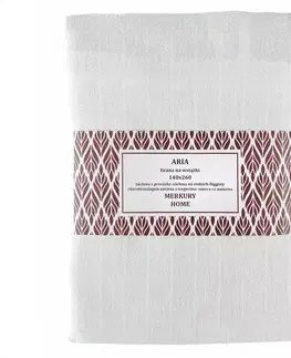Záclony do obývačky Záclona na šnurovanie ARIA polyester biela 140x260 Merkury Home