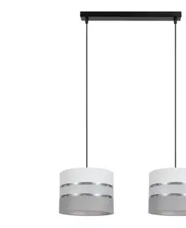 Svietidlá  Luster na lanku CORAL 2xE27/60W/230V biela/šedá 0708