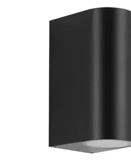 Svietidlá Eglo 74068 - Vonkajšie nástenné svietidlo SCOGLIERA-E 2xGU10/5W/230V IP44 čierne 74068