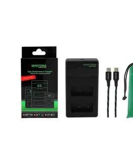 Predlžovacie káble PATONA - Rýchlonabíjačka Dual Fuji NP-W126 + kábel USB-C 0,6m PT161957