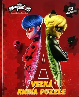 Leporelá, krabičky, puzzle knihy Čarovná Lienka a Čierny Kocúr - Veľká kniha puzzle