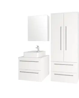 Kúpeľňový nábytok Mereo Bino, kúpeľňová skrinka s umývadlom z liateho mramoru 101 cm, biela CN662M