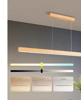 Svietidlá BRILAGI -LED Stmievateľný luster na lanku OAK SMART LED/30W/230V Wi-Fi Tuya dub+diaľkový ovládač BRI364