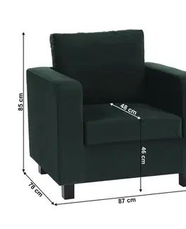 Kreslá KONDELA Luana kreslo smaragdová