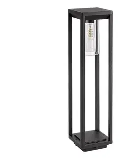 Záhradné lampy Rabalux 77087 - Vonkajšia lampa ZERNEST 1xE27/15W/230V IP54 čierna 77087
