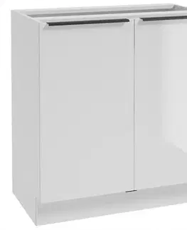 Kuchynské skrinky stojace Kuchynská skrinka Basti D80 2D1S biela