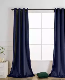 Závesy do spálne Záves na priechodkách VELVET PB103/200G/M2/9/140x250 cm modrá