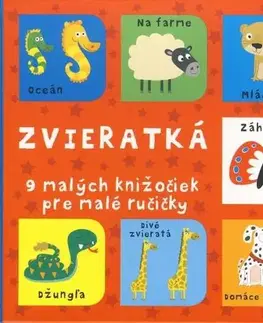 Leporelá, krabičky, puzzle knihy Zvieratká - 9 malých knižočiek pre malé ručičky