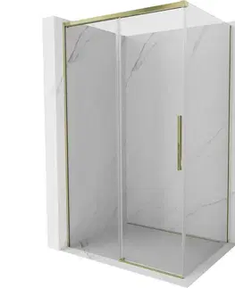 Sprchovacie kúty MEXEN/S - Rox sprchovací kút posuvný 90 x 70, transparent, zlato 8C2-090-070-50-00