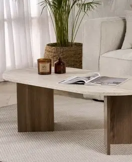 Konferenčné stolíky Konferenčný stolík Sable – Travertine, Venezia Walnut