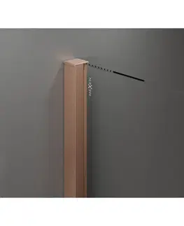 Sprchovacie kúty MEXEN/S - Velár sprchovací kút, posuvné dvere 130 x 80, dekor, meď kartáčovaná 871-130-080-31-65