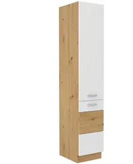 Kuchynské skrinky stojace Kuchynská skrinka artisan biela lesklá 40DK – 210 2F