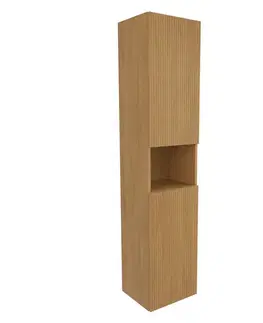 Kúpeľňový nábytok Kúpeľňová skrinka vysoká SAT Evolution 36x165x32 cm dub medový mat SATEVOV36DMK SATEVOV36DMK