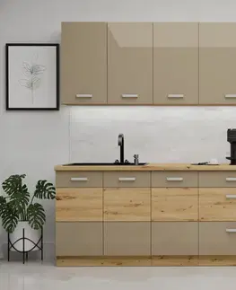 Moderný kuchynský nábytok Kuchynská Linka Artisan Cappuccino 180 cm bez pracovnej dosky