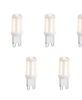 LED osvetlenie Sada 5 stmievateľných LED žiaroviek G9 Opál 3W 250lm 3000K