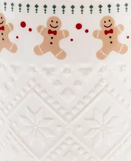 Hrnčeky a šálky Porcelánový hrnček Pletený perníček 630 ml