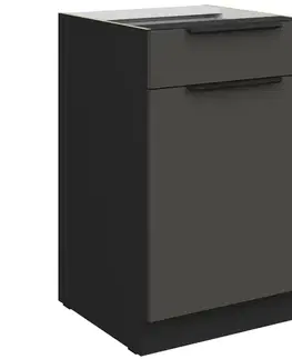 Kuchynské skrinky stojace Kuchynská skrinka Aria-Gr/Bl Anti Fingerprint 50d 1f 1s Bb
