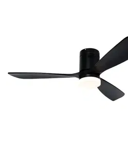 Stropné ventilátory Inteligentný stropný ventilátor čierny 132 cm vrátane LED stmievateľný s diaľkovým ovládaním - Sofia