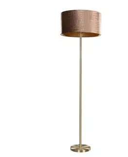 Stojace lampy Stojacia lampa mosadz s velúrovým tienidlom krokodíl 50cm - Simplo