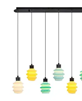 Svietidlá  LED luster na lanku CACTUS 7xLED/2,8W/230V 3000K zelená/žltá/biela 414LRC2017