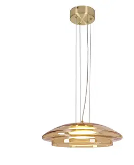 Stropná svetla Lampa wisząca Ombre 34 szklana klosz bursztynowy biały pojedyncza GX53