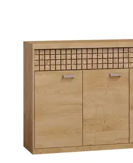 Komody a skrinky RANDER veľká 4-dverová komoda, mriežka
