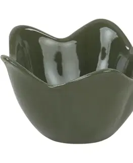 Misky a misy Súprava 6 keramických misiek Lotus 11,8 cm, zelená