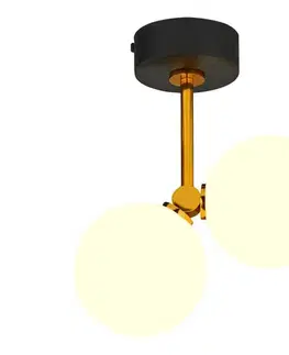 Svietidlá Jupiter 1918 - Luster na tyči LUNA 2xG9/40W/230V mosadz/čierna 1918
