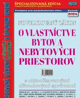 Zákony, zbierky zákonov Novelizovaný zákon o vlastníctve bytov a nebytových priestorov 22/2024