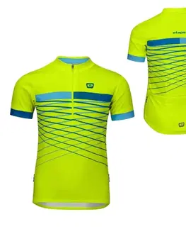 Cyklistické dresy Detský cyklo dres Etape Lucky ružová/limeta - 128/134