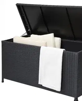 Záhradné úložné boxy Záhradný úložný box D2318 čierna Dekorhome