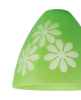 Lampy  Náhradné sklo k lustru GARDEN E27 pr. 23 cm zelená Glass 40.1 green