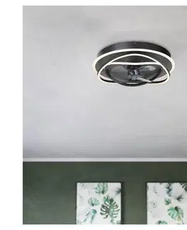 Ventilátory Eglo 35146 - stmievateľný LED stropný látor NAMORI 4×LED/9W/230V pr.50 cm čierny + DO 35146