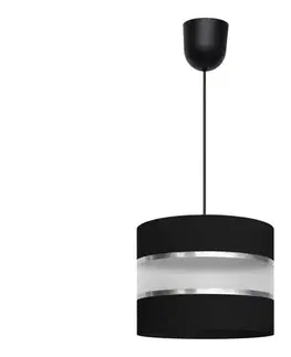 Svietidlá  Luster na lanku HELEN 1xE27/15W/230V čierna W-0801/1 BK+SL+MAT