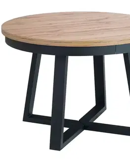 Stoly v podkrovnom štýle Rozkladací stôl ST-17 120/170x120cm dub wotan