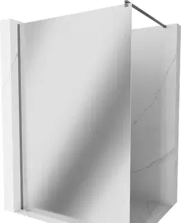 Sprchové dvere MEXEN/S - Kyoto Sprchová zástena WALK-IN 100 x 200, zrkadlové 8 mm, grafit metal 800-100-101-95-50