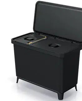 Odpadkové koše NABBI NKS45W2 odpadkový kôš na triedený odpad 33l čierna
