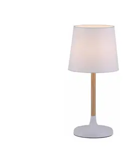 Lampy Leuchten Direkt 14423-16 - Stolná lampa NIMA 1xE14/40W/230V biela 14423-16