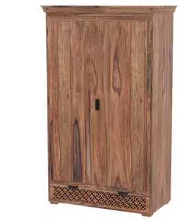 Šatníkové skrine Skriňa Mira 120x200x60 indický masív palisander