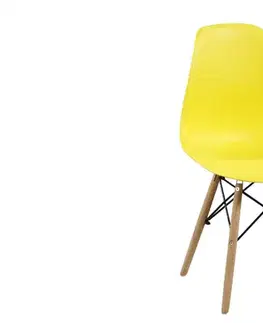 Kuchynské stoličky Moderná stolička MODENA II, buk/žltá