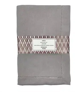 Bytový textil Obrus SAGA svetlošedá 140x180 easy care