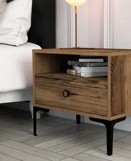 Nočné stolíky Nočný stolík Lizbon 532 - Walnut