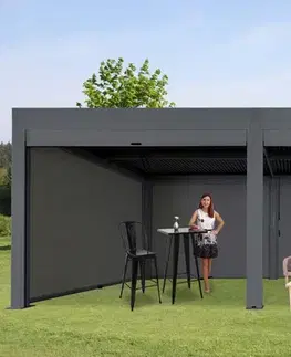 Bioklimatické pergoly Bioklimatická pergola HWC-L46 3x6 so 6 bočnými stenami