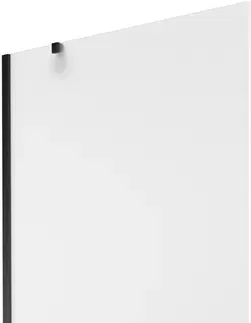 Sprchové dvere MEXEN/S - Next vaňová zástena FIX 100 x 150, mrazené sklo, čierna 895-100-000-00-30-70